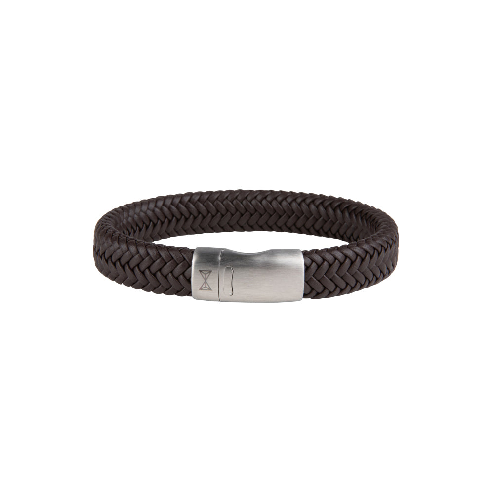 Bracciale in pelle da uomo - Iron John Brown