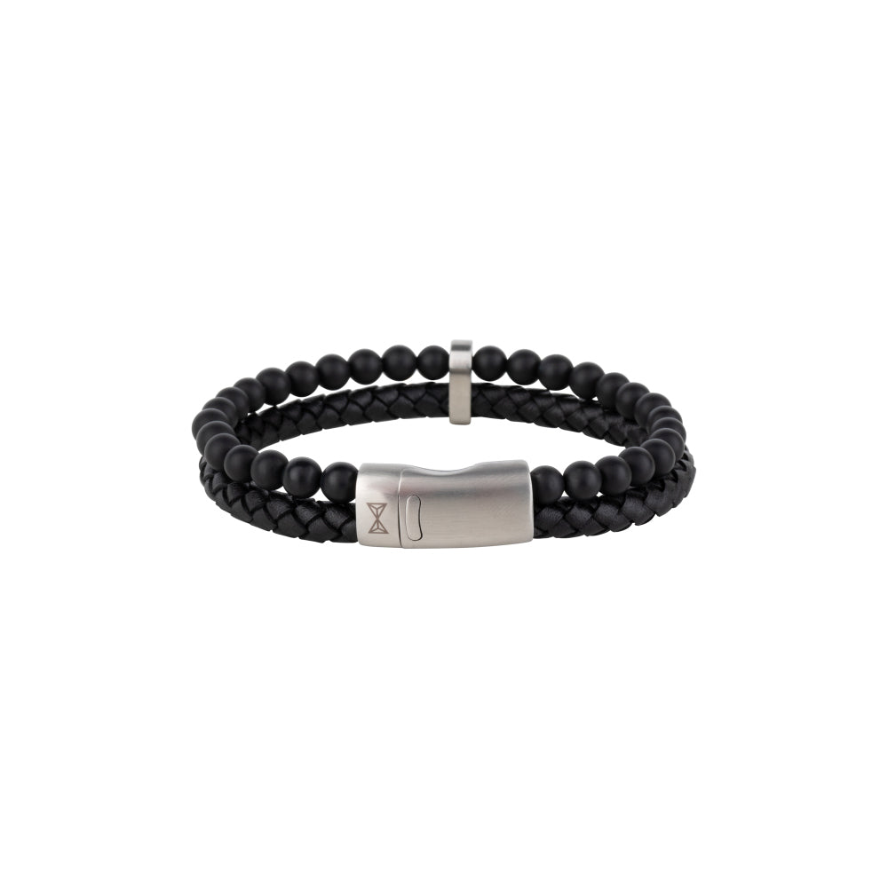 Bracciale di perline in pelle da uomo - Combi String Black Elk Peak