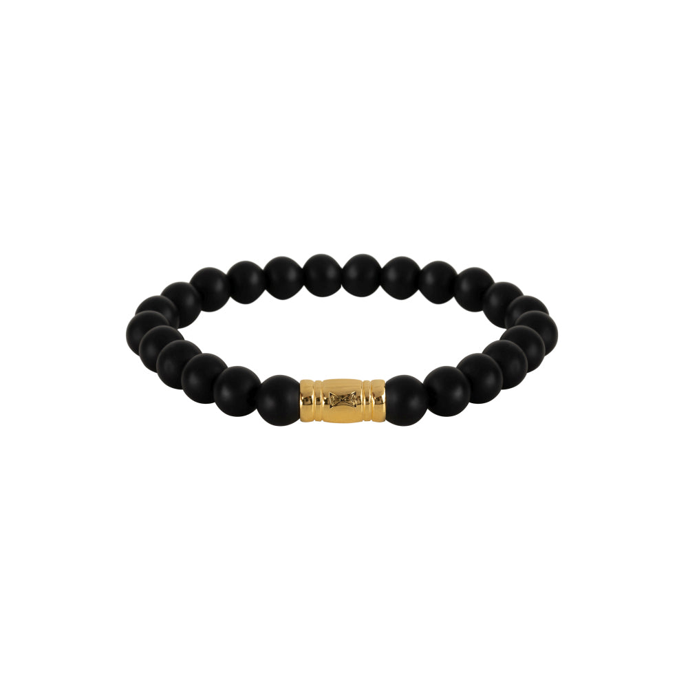 Bracciale di perline da uomo - Black Elk Peak Oro - 8mm