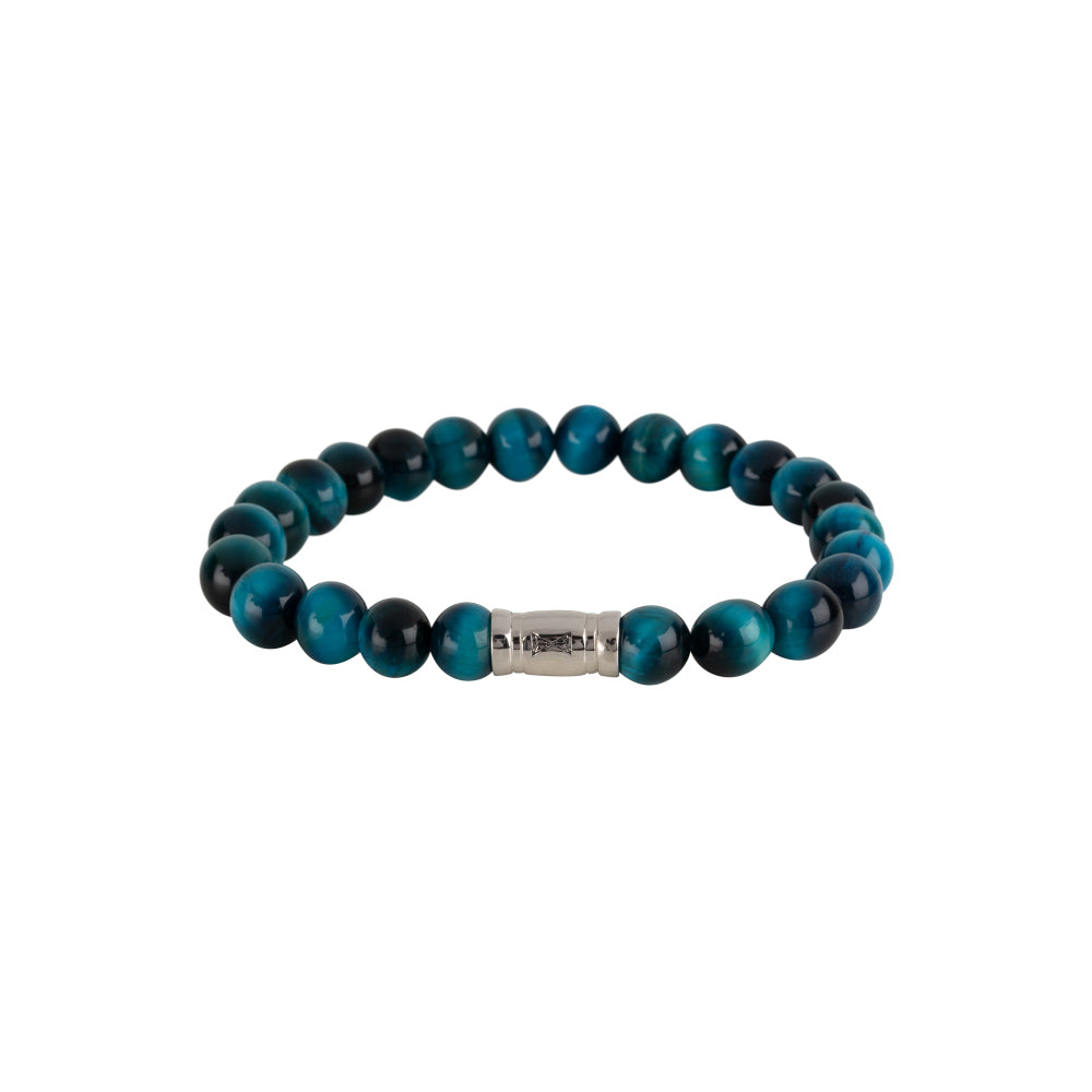 Bracciale di perline da uomo - Azurite Peak - 8mm
