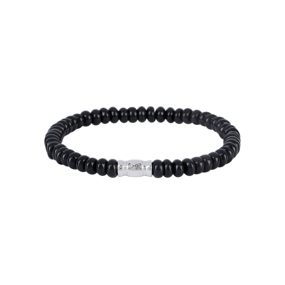 Bracciale di perline da uomo - Agate Mountain Oval - 6mm