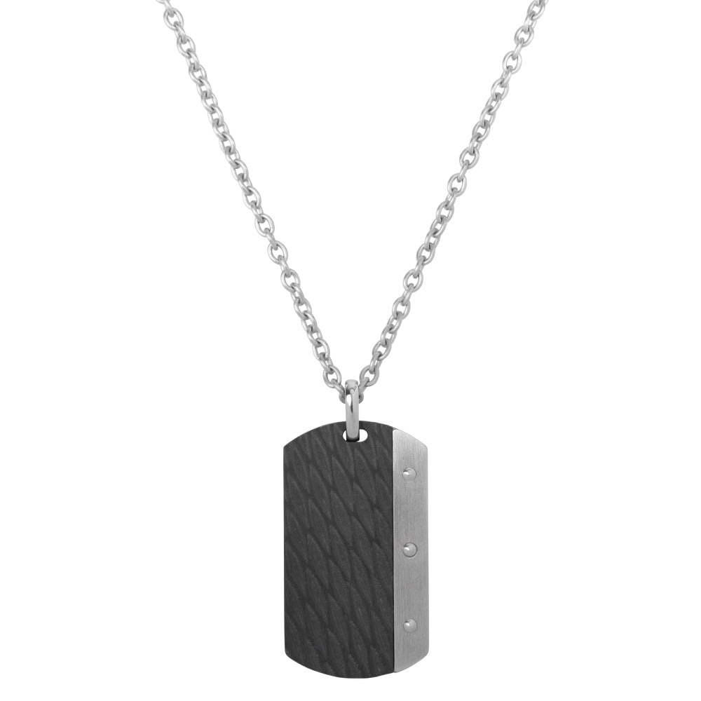 Collana da uomo in argento - Necklace Dogtag - Inox