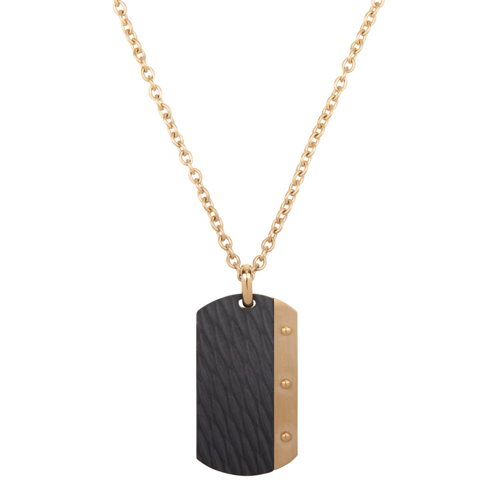 Collana da uomo in oro - Necklace Dogtag - Dore
