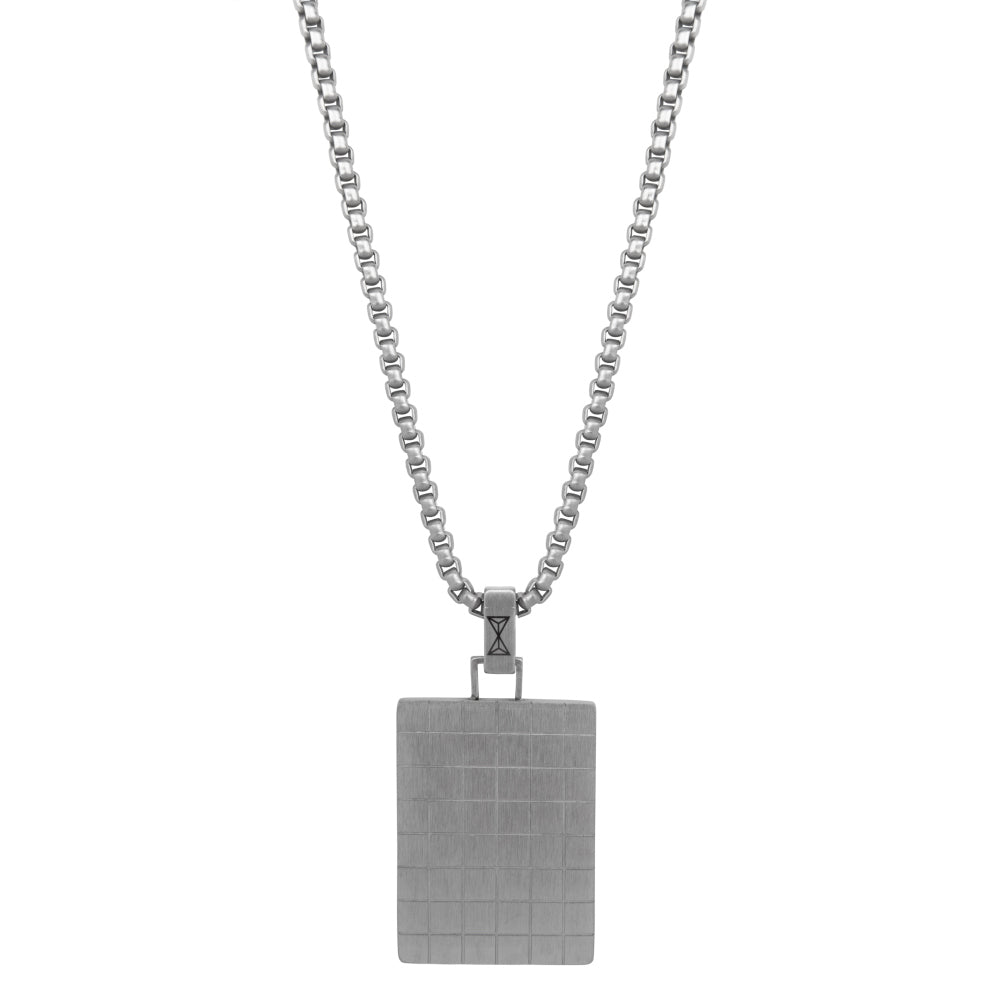 Collana in argento da uomo - Necklace Square Indentity