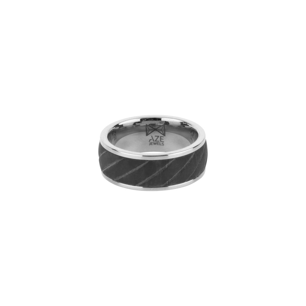 Anello Carbon - Inox