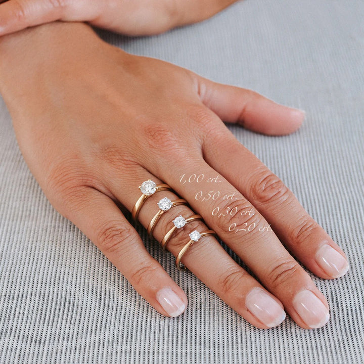 Ring Olivia 0,50 crt. geelgoud