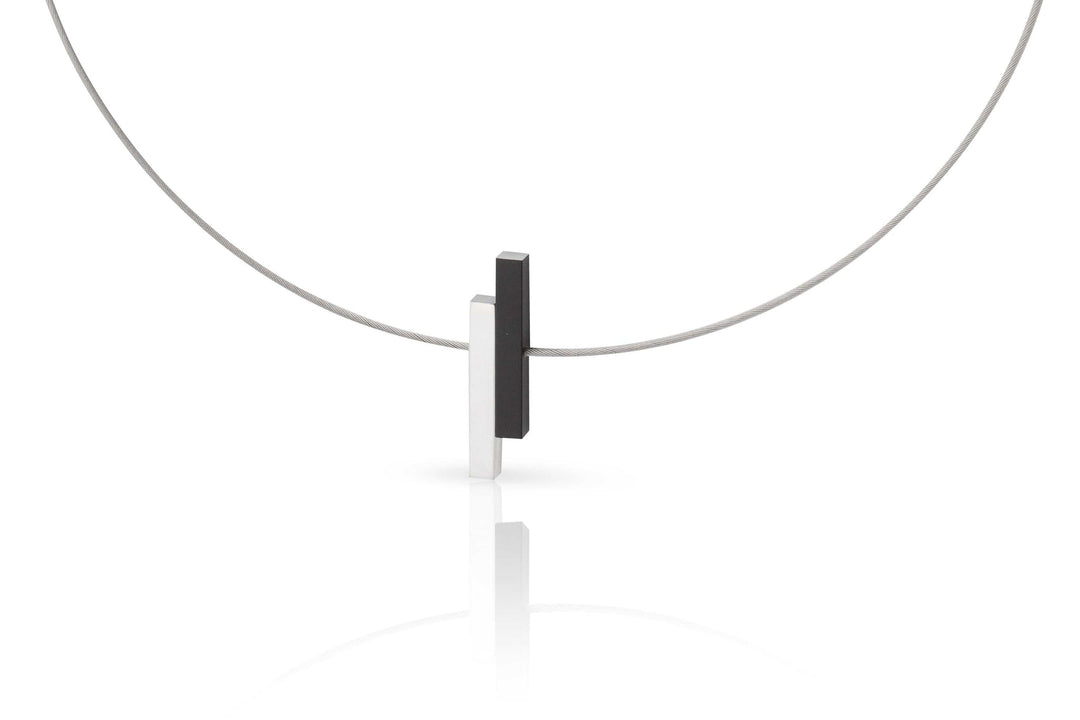 Collana Semplici barrette Nero C116Z