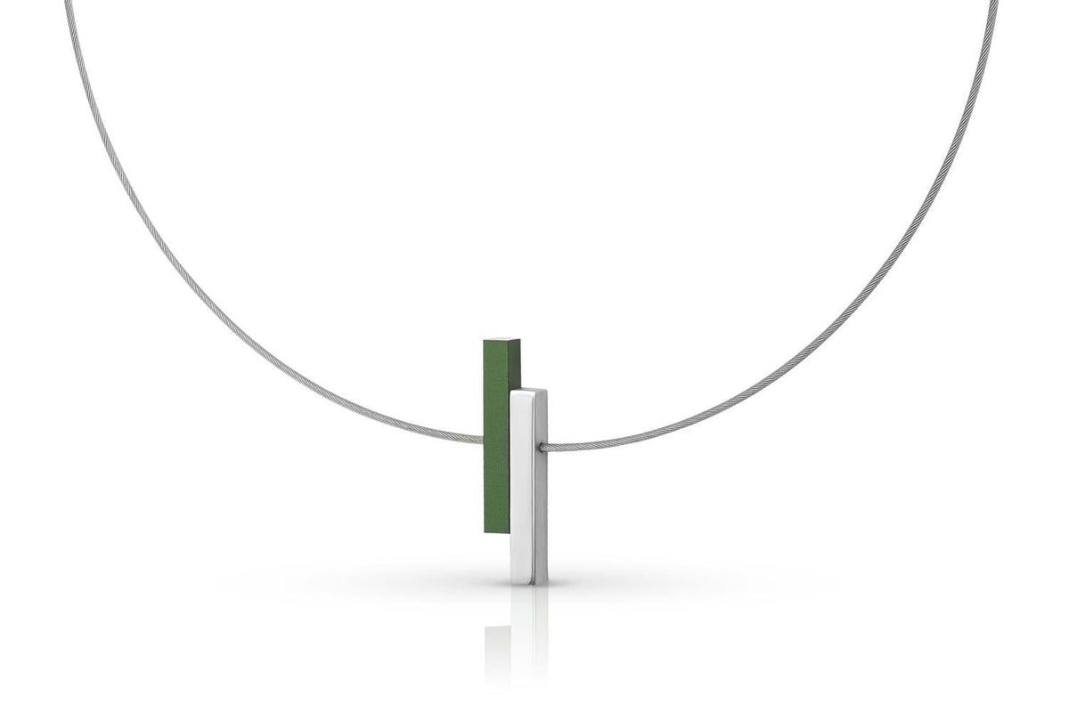 Collier Bastoncini semplici Verde C116GR