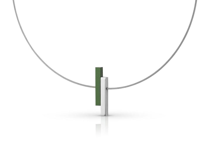 Collana Semplici barrette Verde C116GR