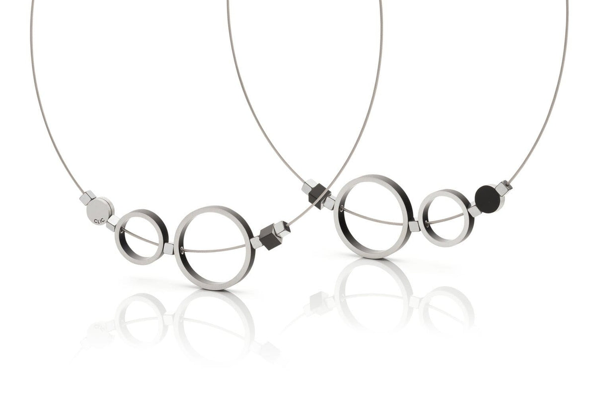 Collana Anelli Nero C186Z