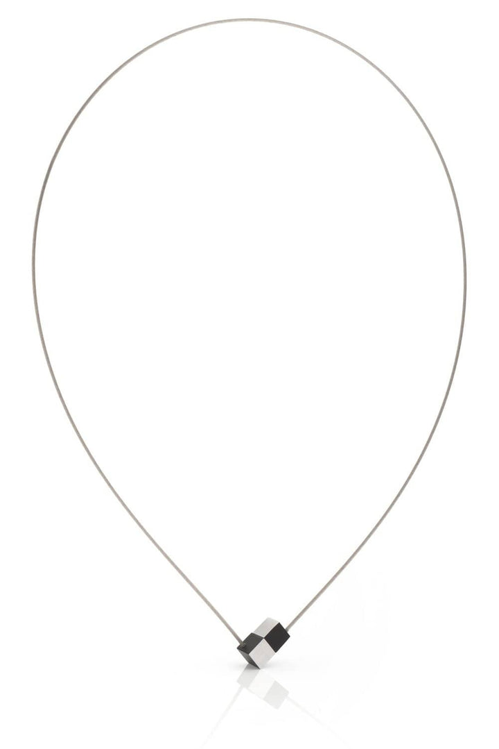 Collana Due Cubetti Nera C205Z