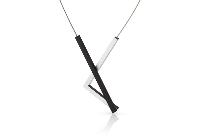 Collana Dritto e angolo Nero C207Z