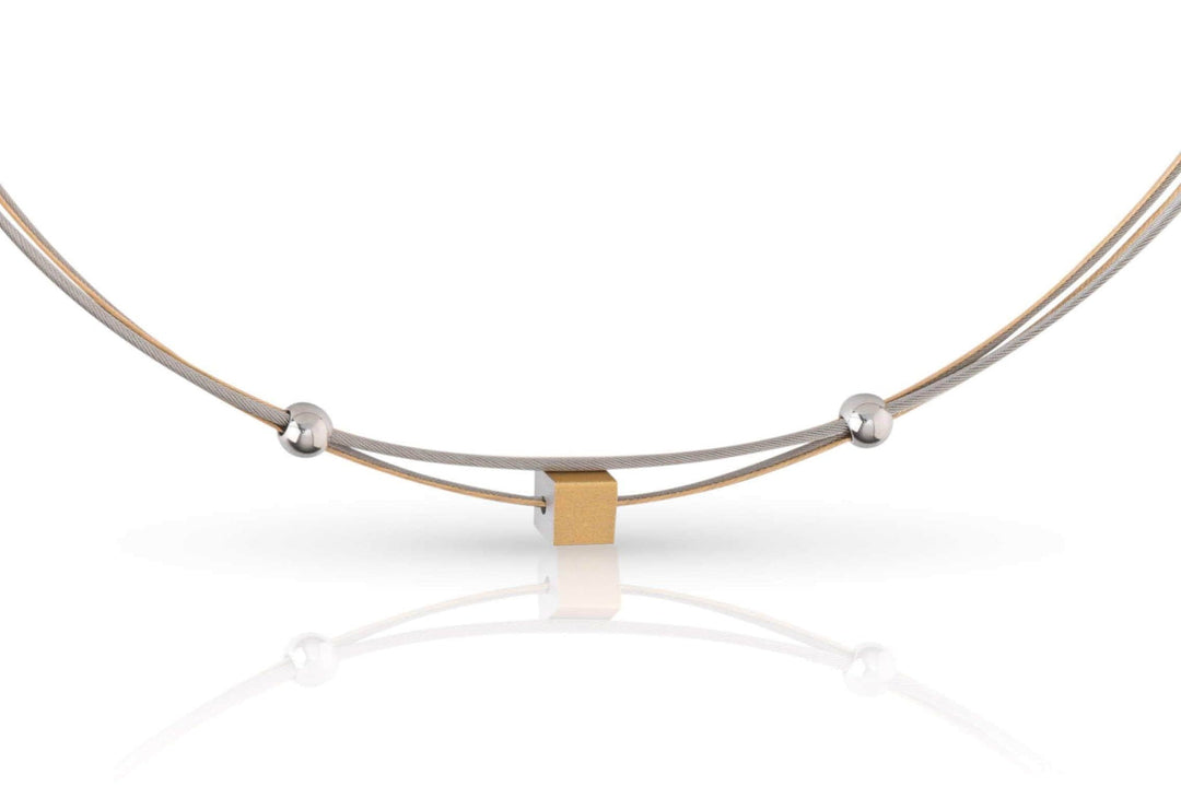Collana Cubetto piccolo Color oro C230G