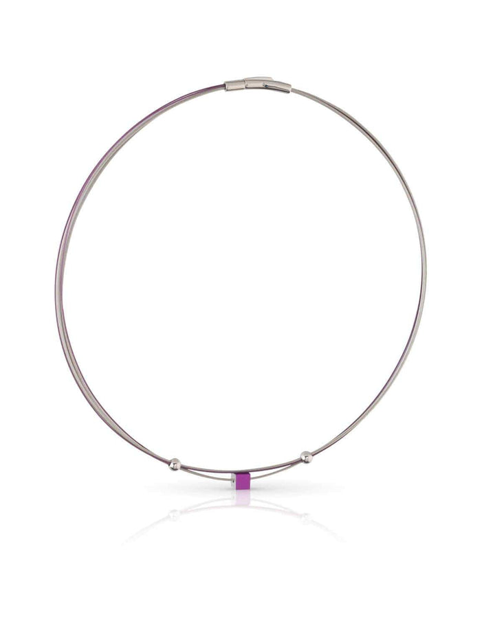Collana Cubetto piccolo Viola C230P