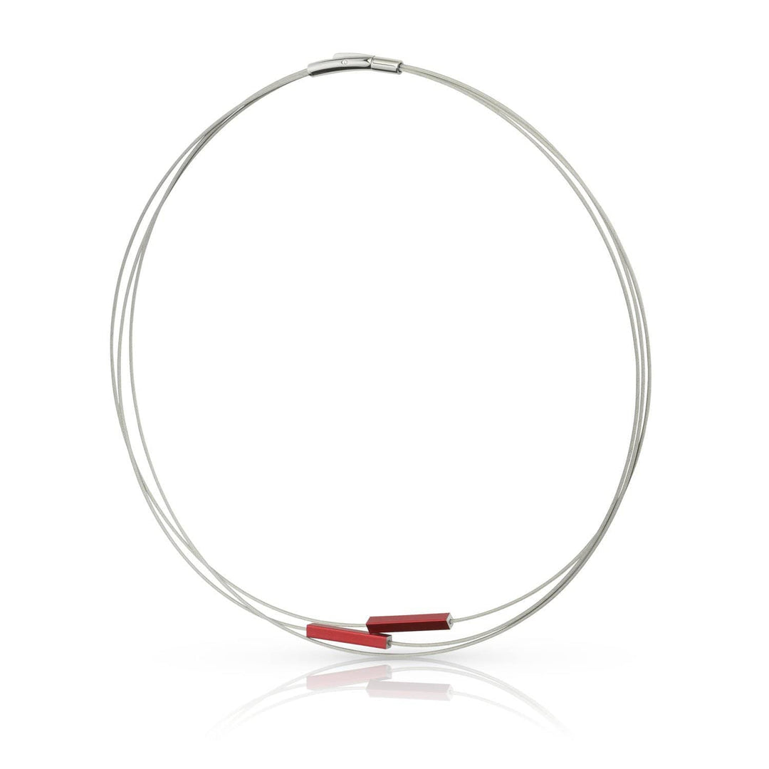 Collana Bastoncini Rosso C243R