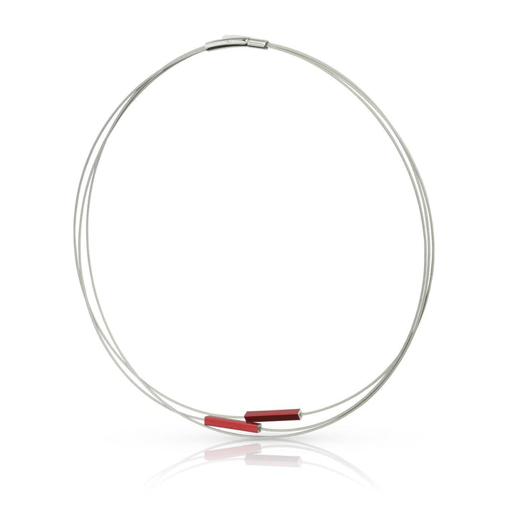 Collana Bastoncini Rosso C243R