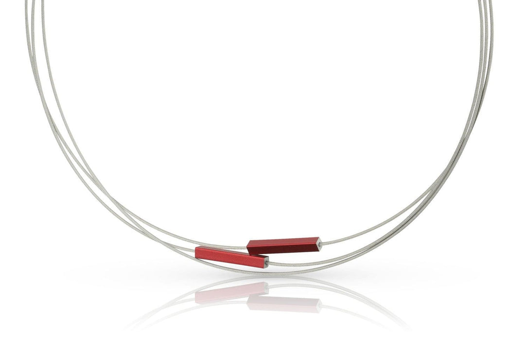 Collana Bastoncini Rosso C243R