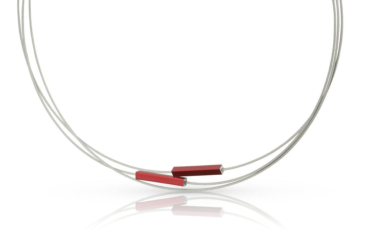 Collana Bastoncini Rosso C243R