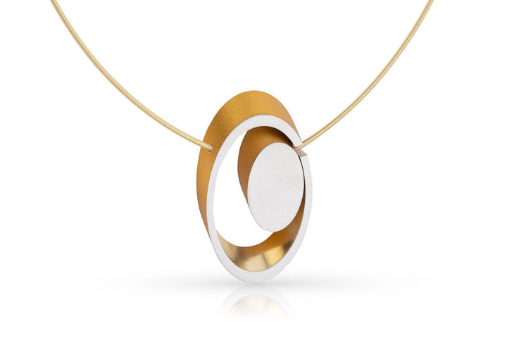 Collana ovali incastrati color oro | Giallo C246G