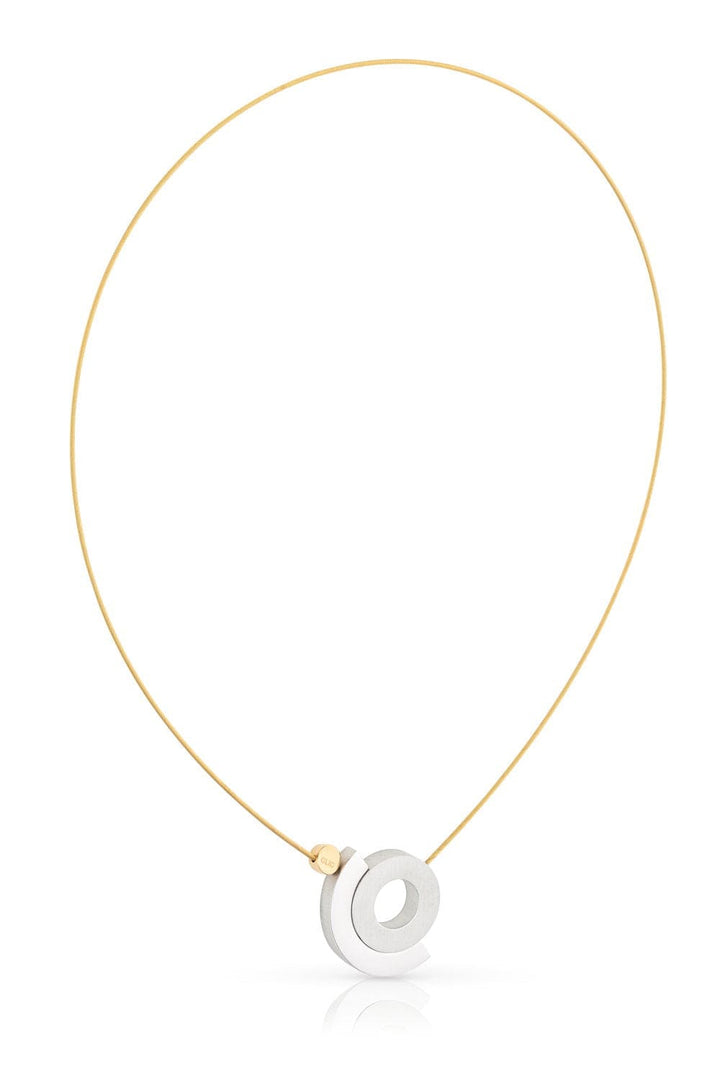 Collana anello in mezzo anello C248G