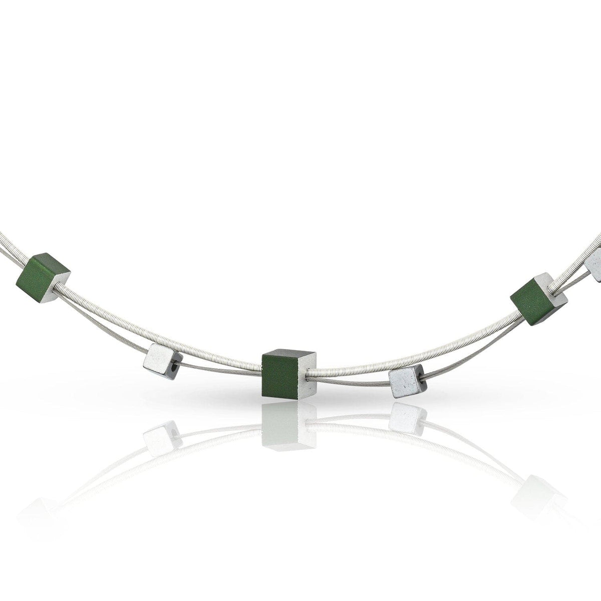 Collana cubetti giocosi verde C257GR