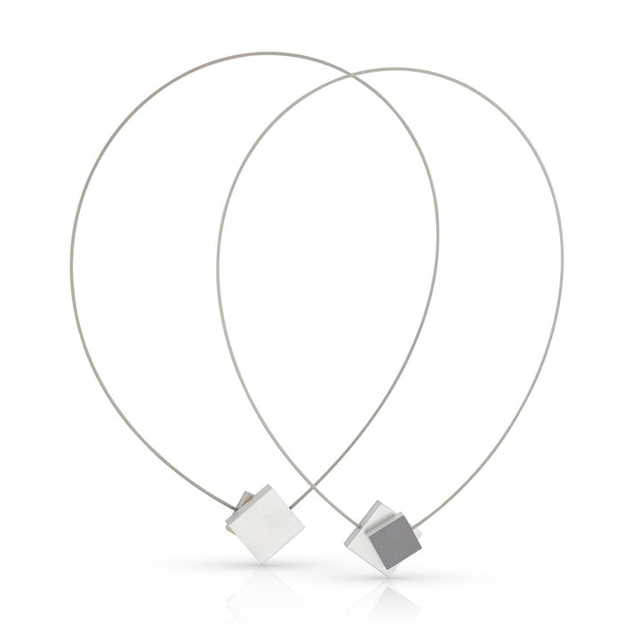 Collana quadrata con quadrato colorato C263AG