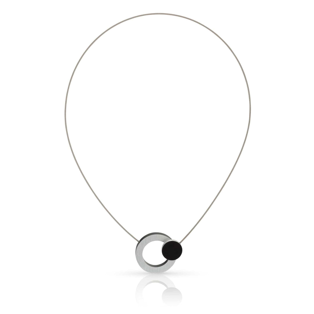 Collana anello con cerchietto nero C270Z