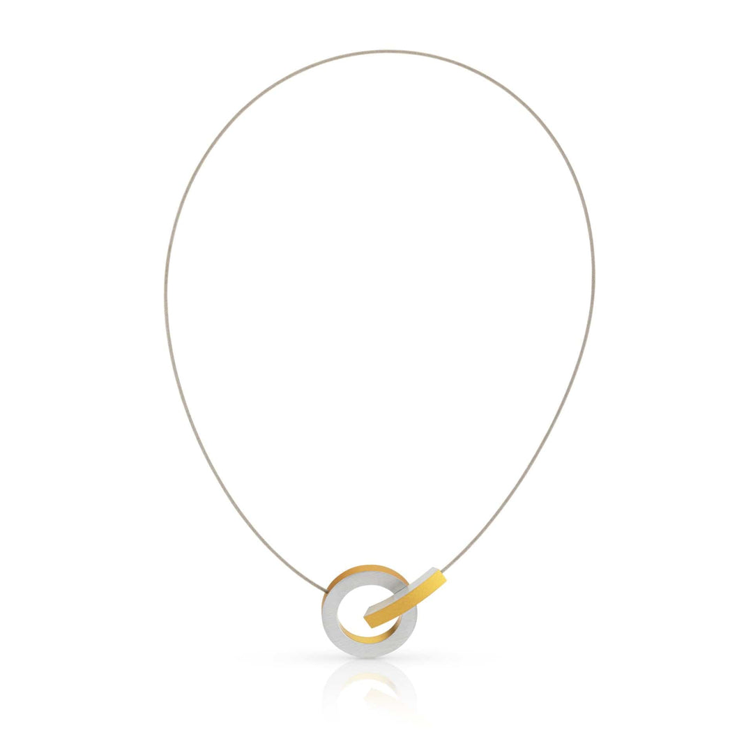 Collana anello con arco color oro C273G