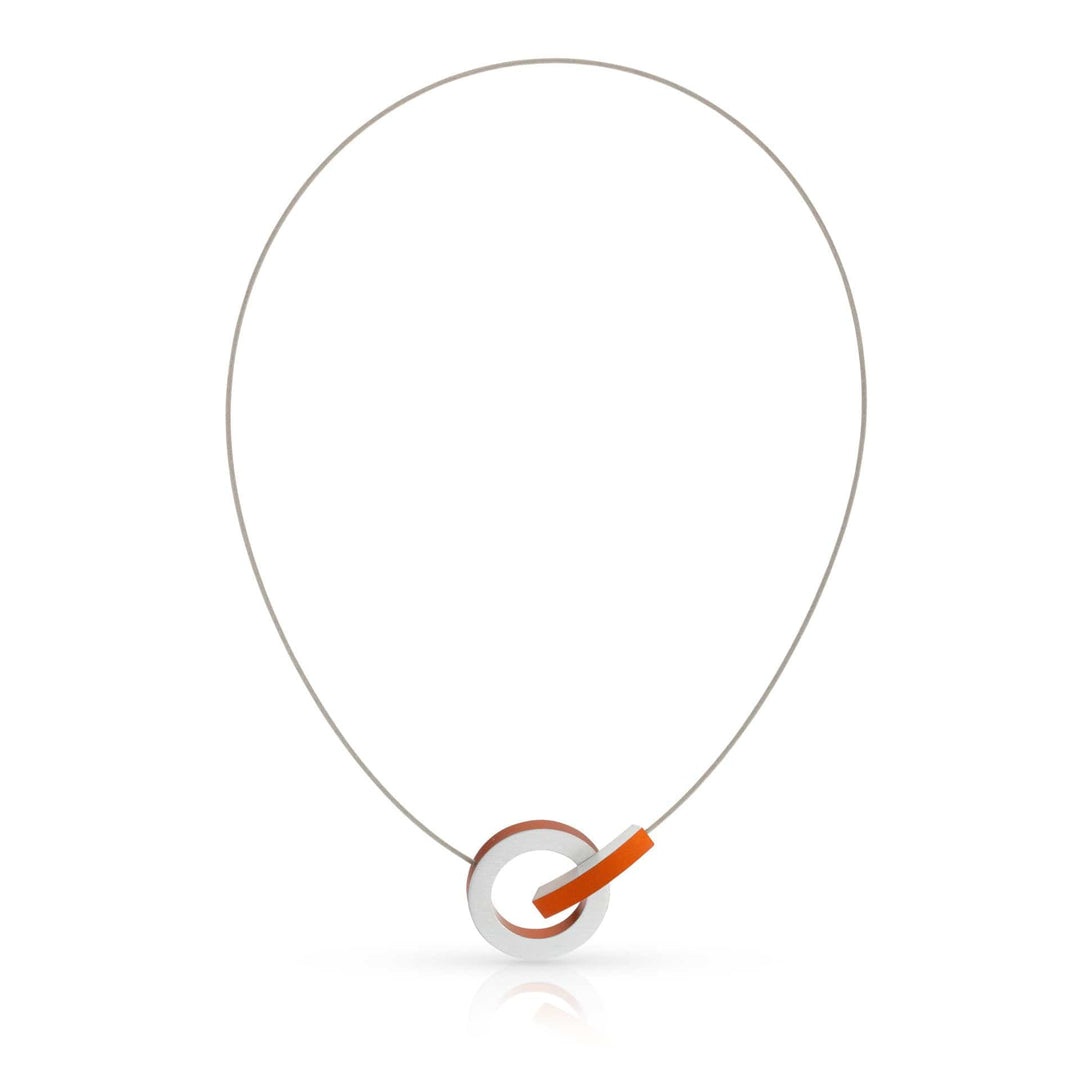 Collana anello con arco arancione C273O