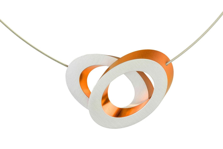 Collana ovali sovrapposti arancione C70O