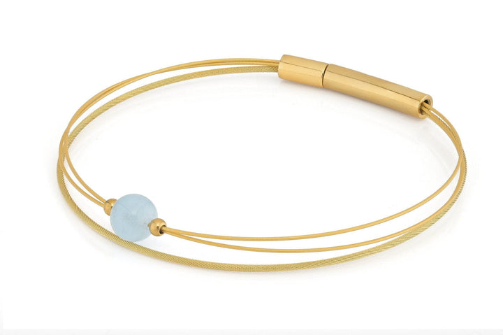 Bracciale Thinking of You Acquamarina color oro A721GG