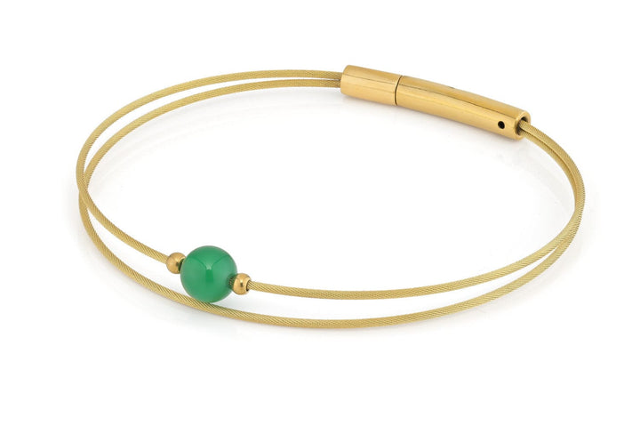 Bracciale Thinking of You Agata Verde color oro A722GG