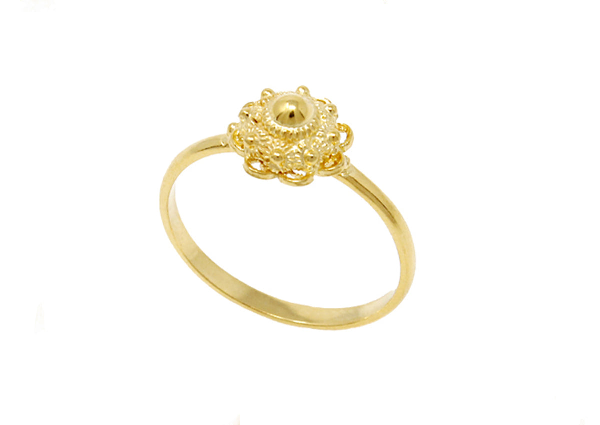 anello in oro con motivo a bottone di Zeeland