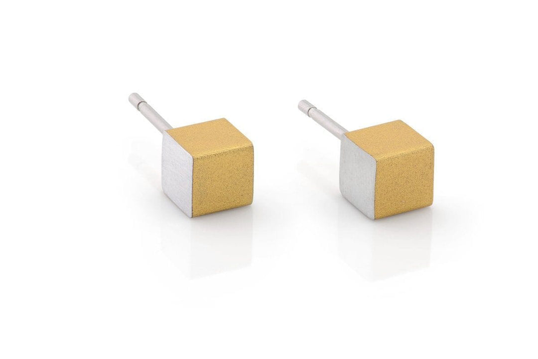 Orecchino Cubetti Color Oro|Giallo O28G