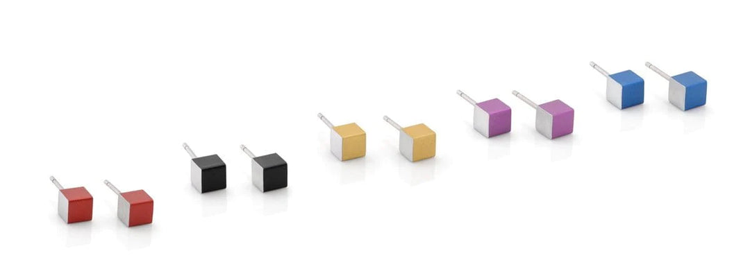 Orecchino Cubetti Rosso O28R