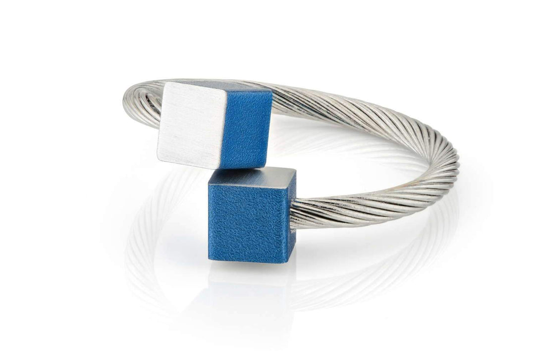 Anello Cubetti Blu R4B