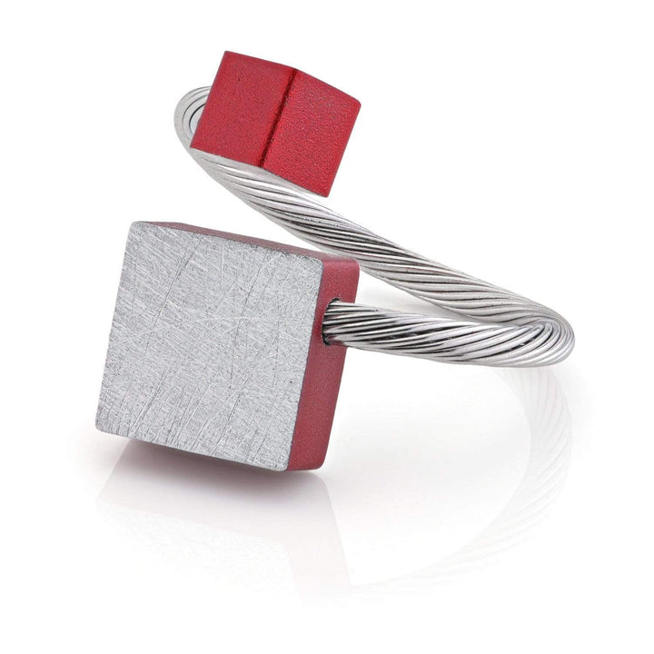 Anello quadrato e cubetto Rosso fits most R7R