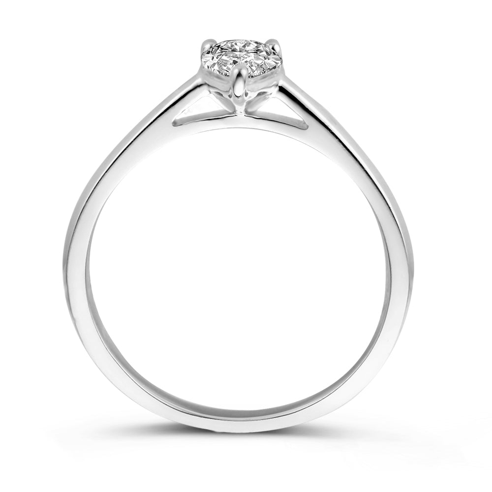 Anello Ava 0,30 ct oro bianco