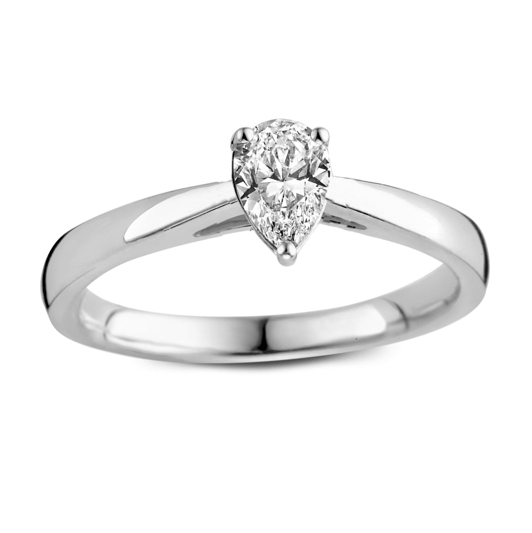 Anello Ava 0,30 ct oro bianco