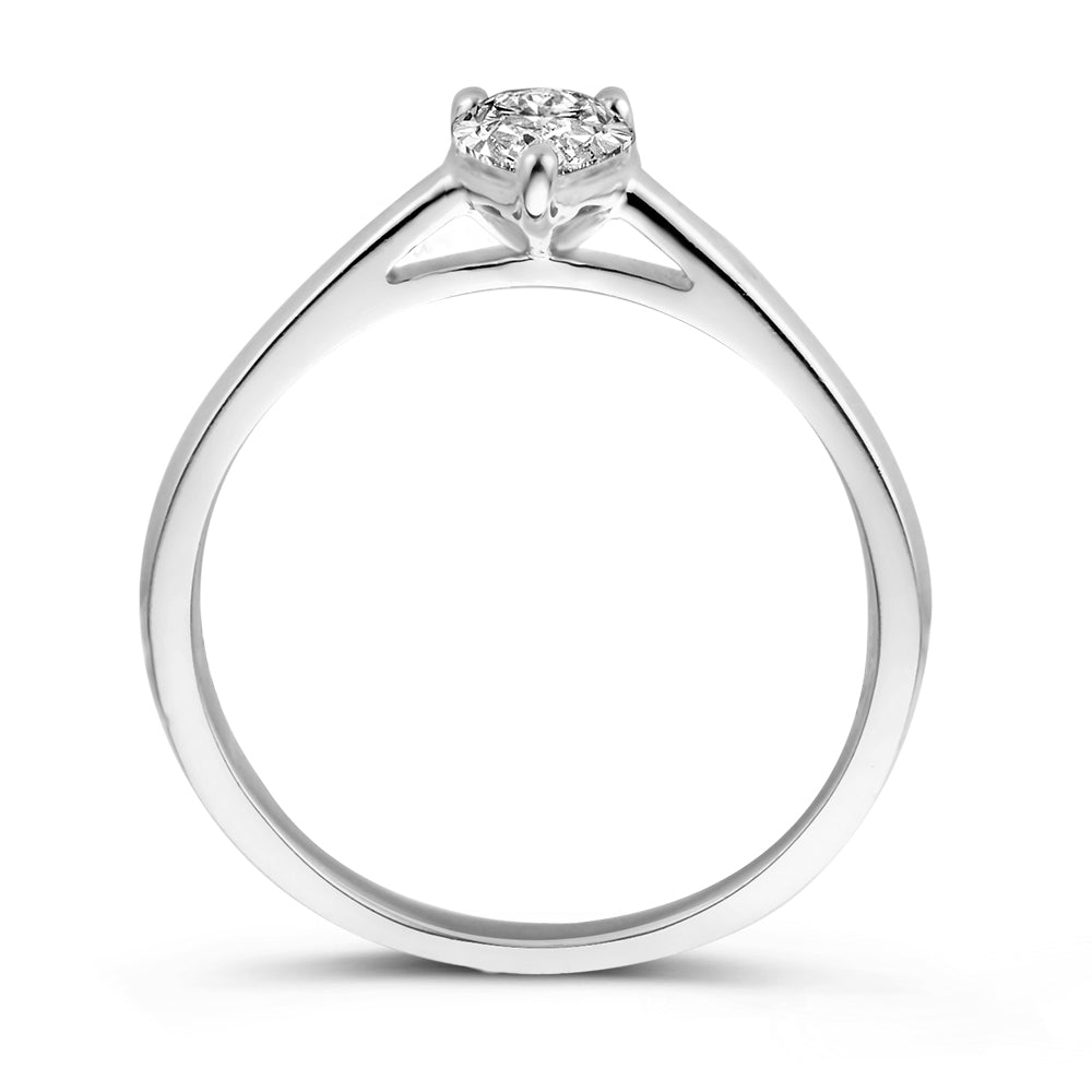 Anello Ava 0,50 crt. oro bianco