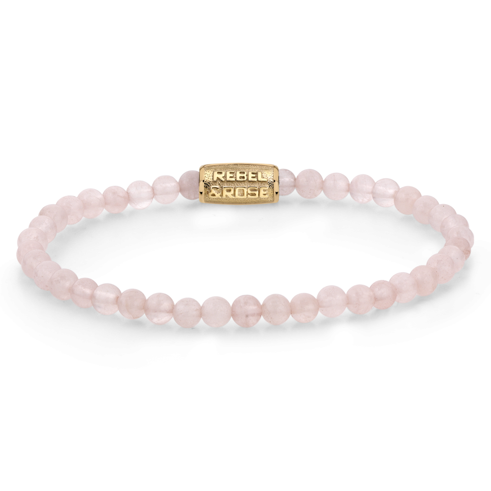 Pink Rose Gold - 4mm - Kralen Armband Dames