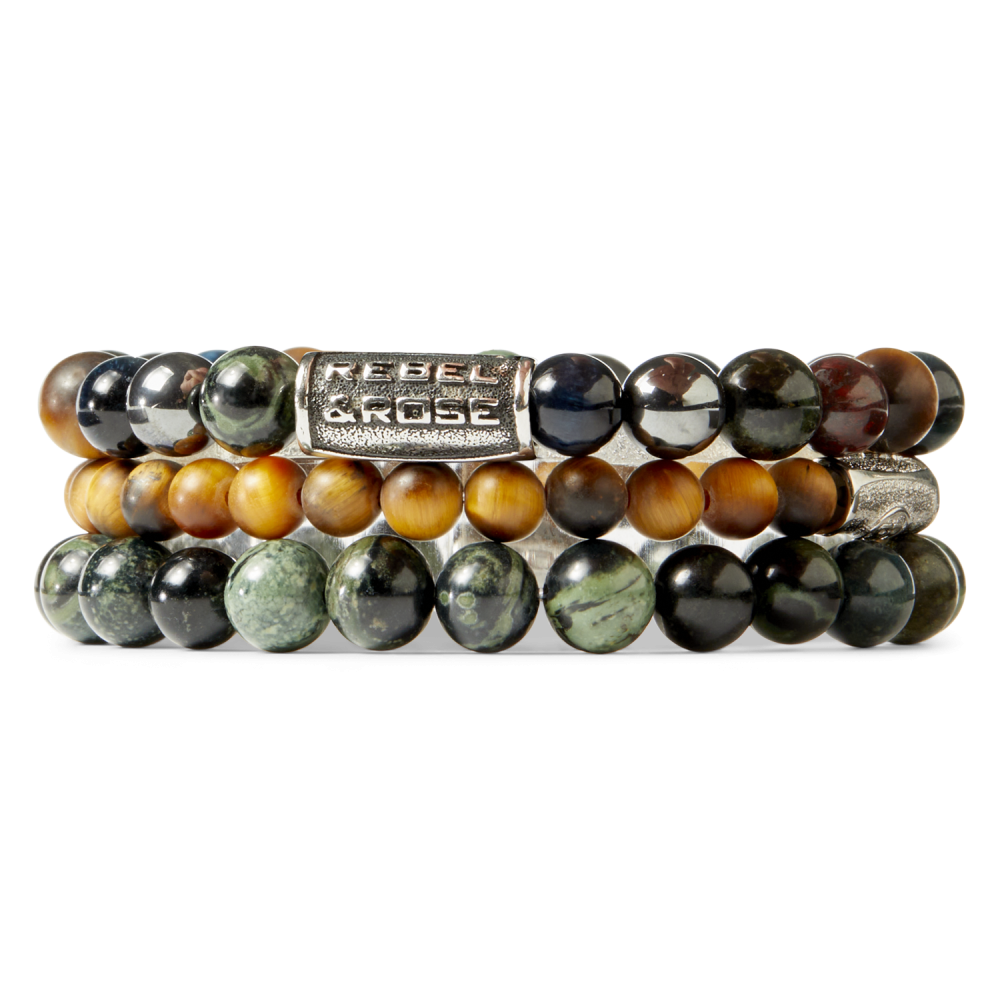Matt Tiger Lily - 6mm - Bracciale a Perline Uomo