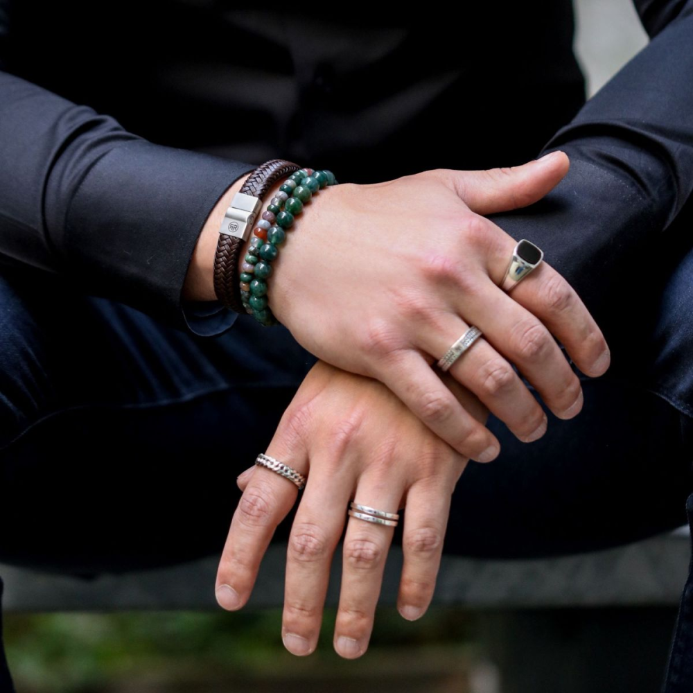 Indian Summer Round Slices - 6mm - Bracciale a Perline Uomo