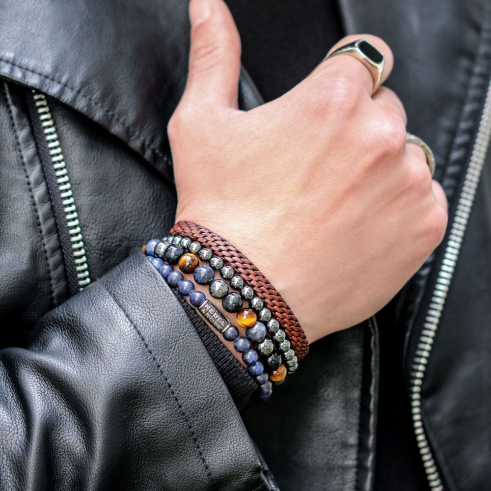 Midnight Blue Vintage - 6mm - Bracciale da Uomo