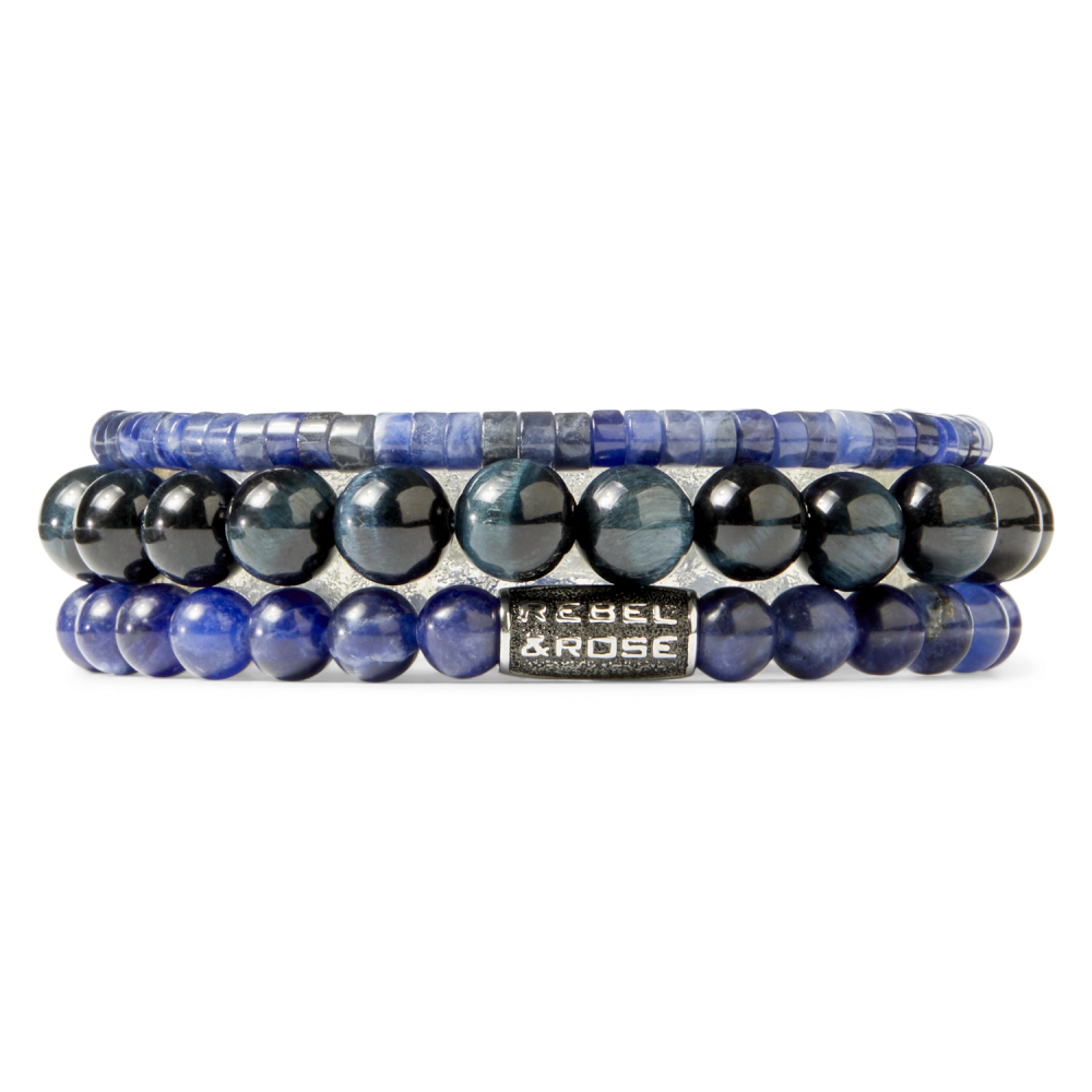 Midnight Blue Vintage - 6mm - Bracciale da Uomo