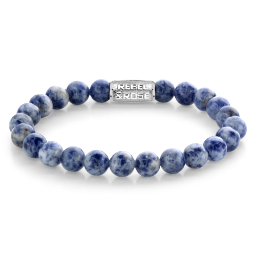 Dutch Delfts Blue - 8mm - Bracciale a Perline da Uomo