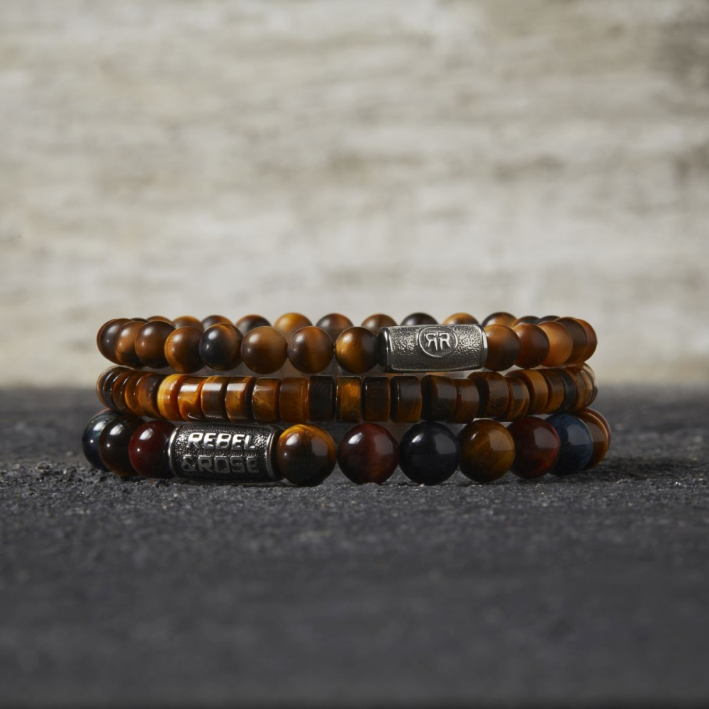 Who's afraid of the Tiger Vintage - 8mm - Bracciale a Perline Uomo