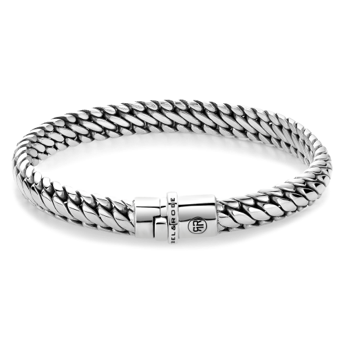 Bracciale in argento 925 con maglia rolò, finitura lucida e chiusura a scatto.