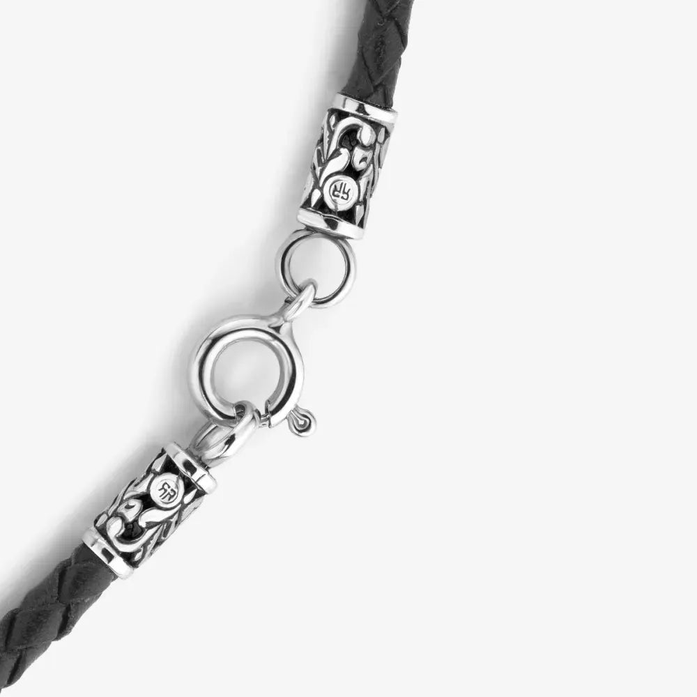 Collana in Pelle Nera (55cm)