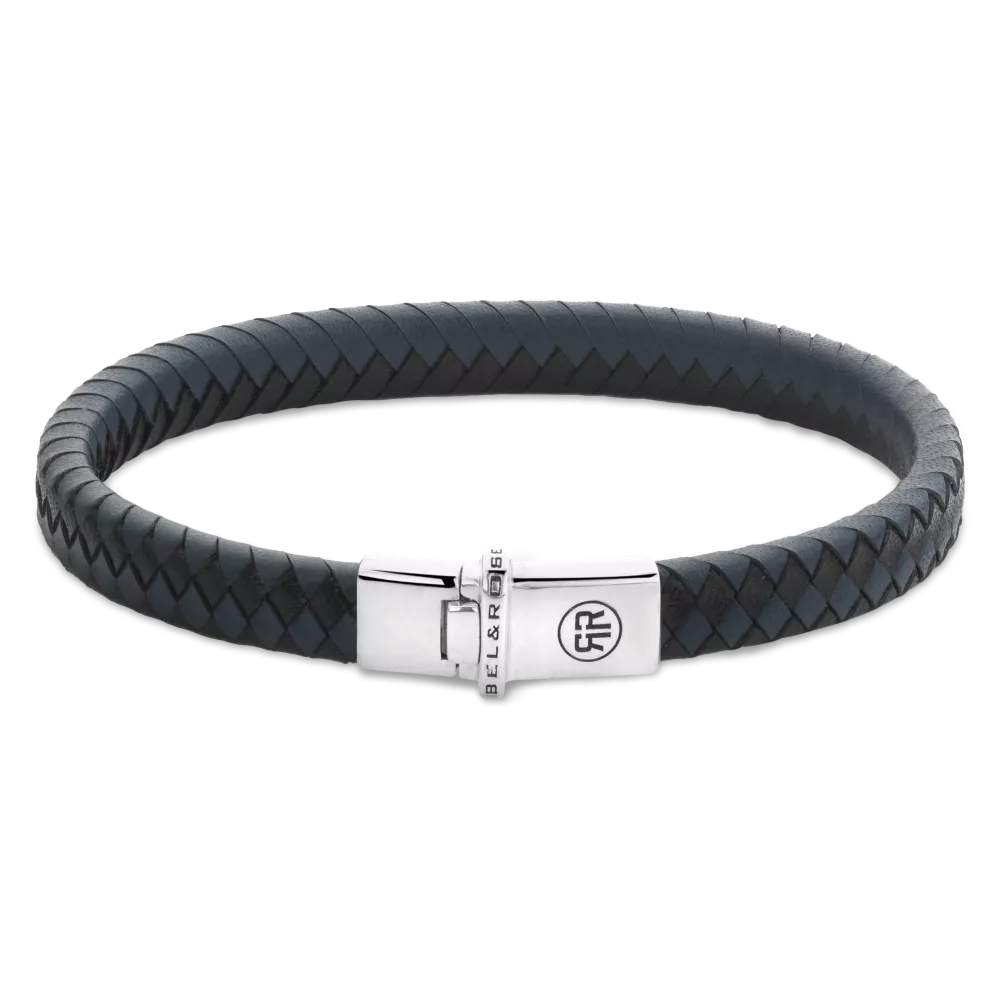 Small Braided Black&Blue - Heren Armband